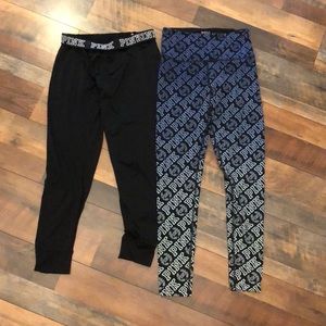 VS PINK leggings and joggers, Small